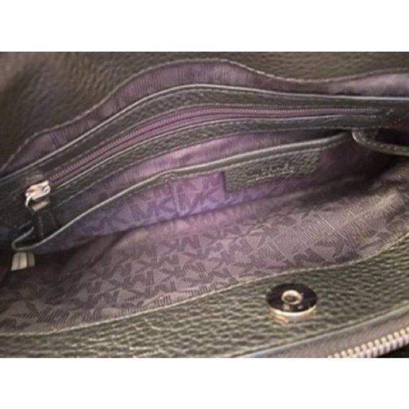 *Michael Kors Pebbled Tote Black Leather Satchel - Picture 7 of 7